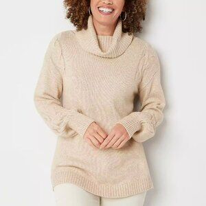 St. John's Bay Womens Cowl Neck Long Sleeve Pullover Sweater Size PXXL